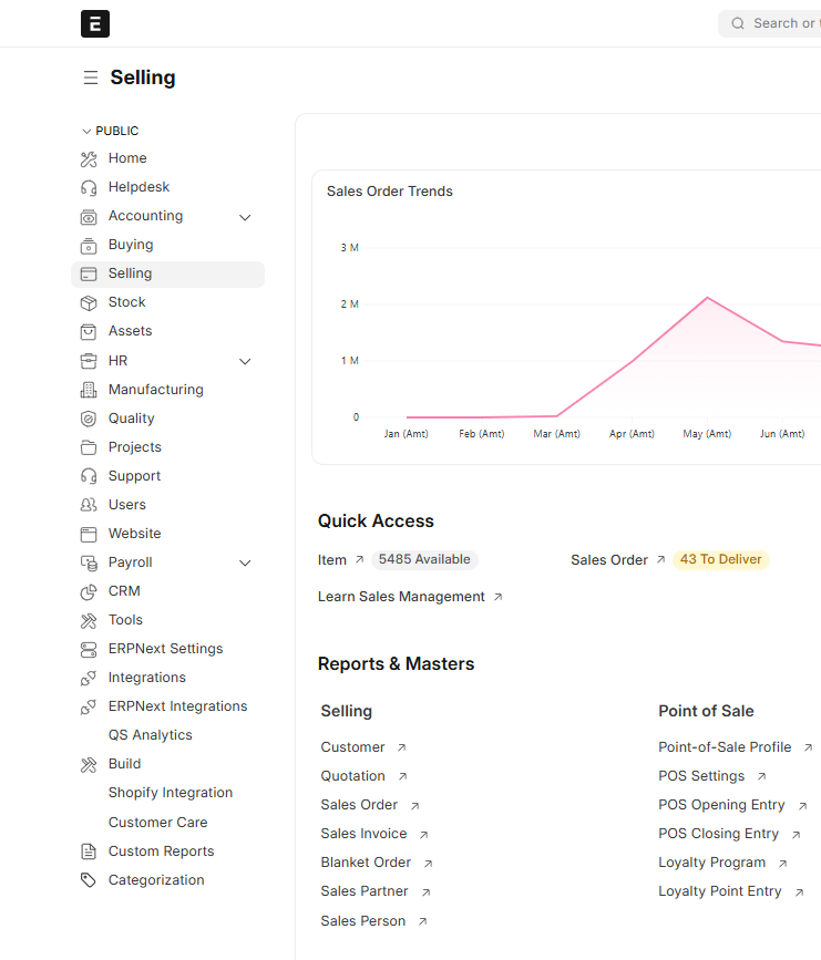 Modern ERP platform